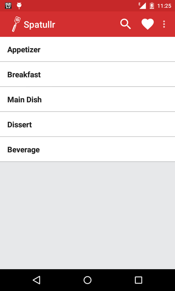 Spatullr: Recipes App for Android 