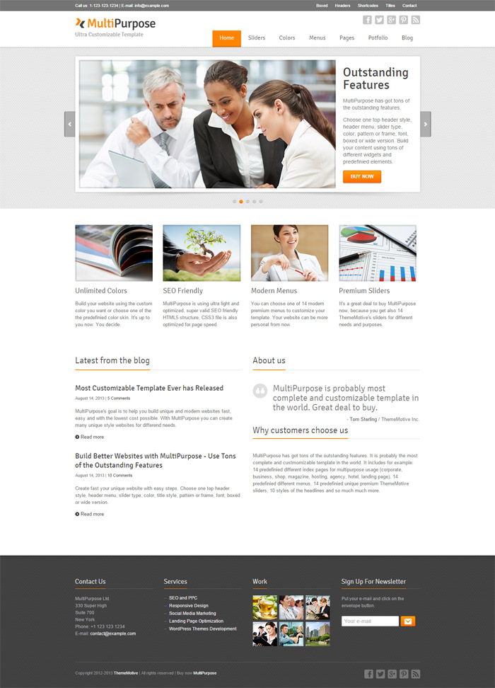 MultiPurpose - Responsive HTML5 Website Template