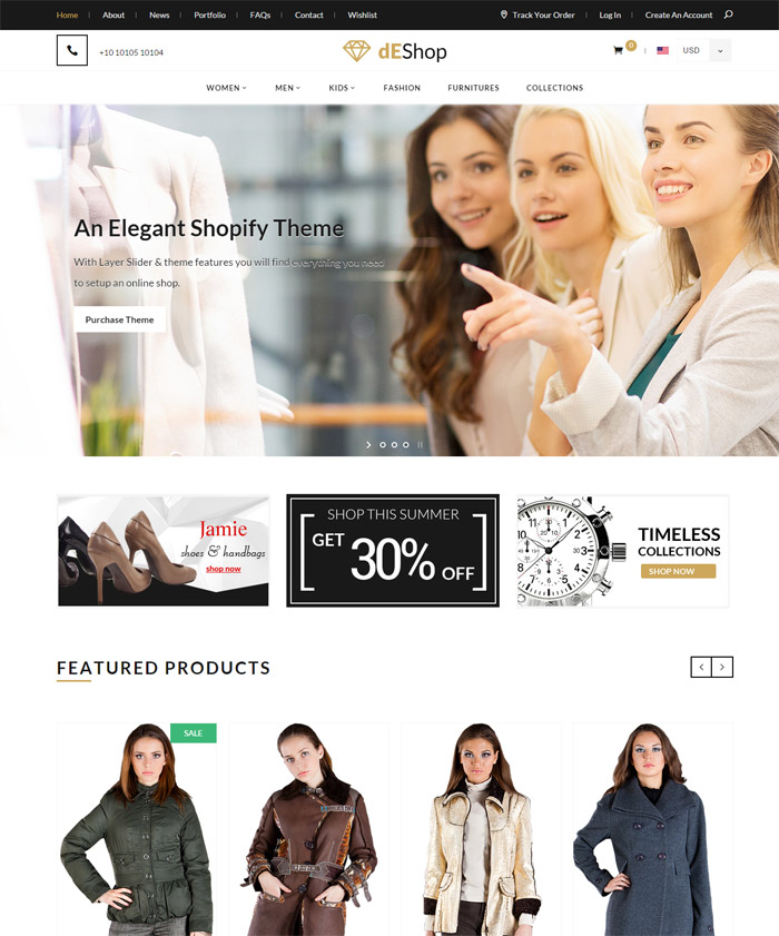 dEShop - Responsive Shopify Store Template