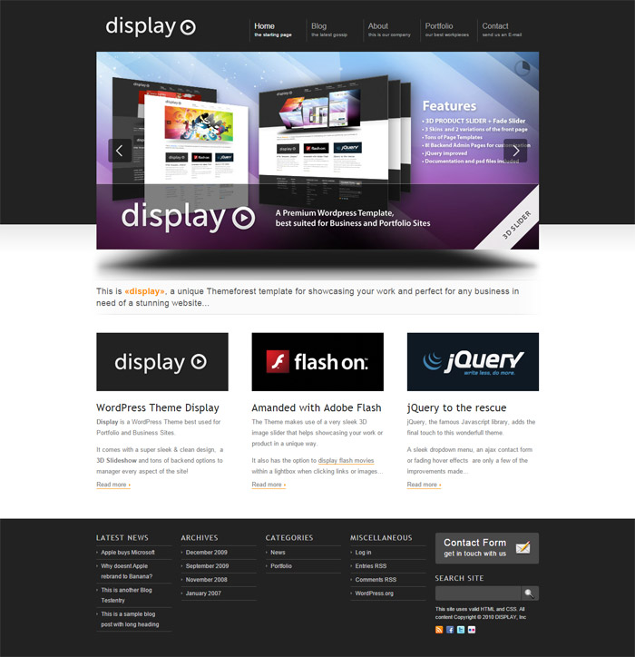 Display 3 in 1 - Business & Portfolio WordPress