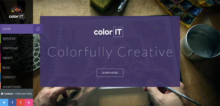 coloriT - Colorful Single Page HTML Template