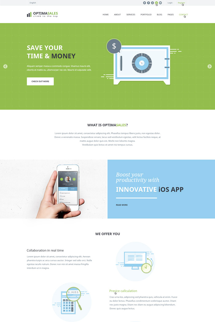OptimaSales Business & Technology Template v2.1
