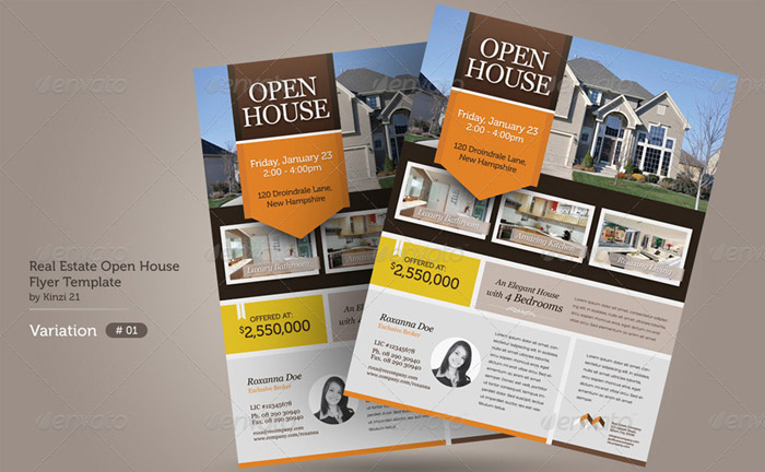 Real Estate Open House Flyers 