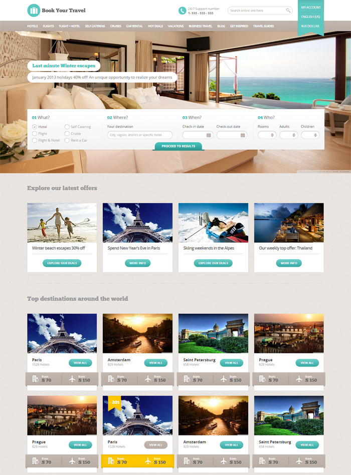 Book Your Travel - Online Booking HTML Template