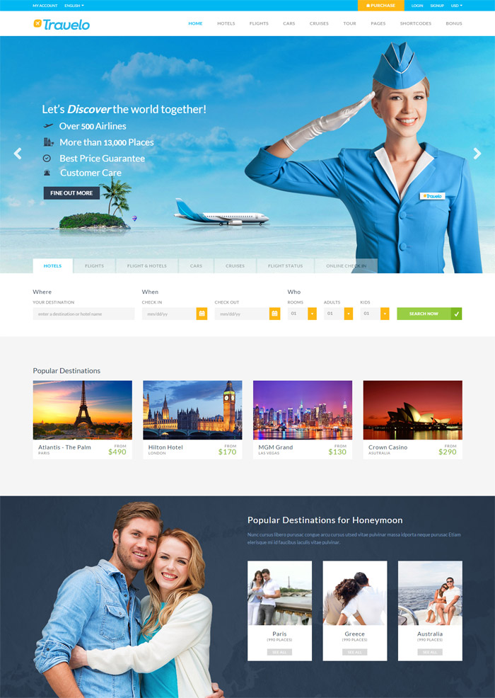 Travelo - Travel, Tour Booking HTML5 Template