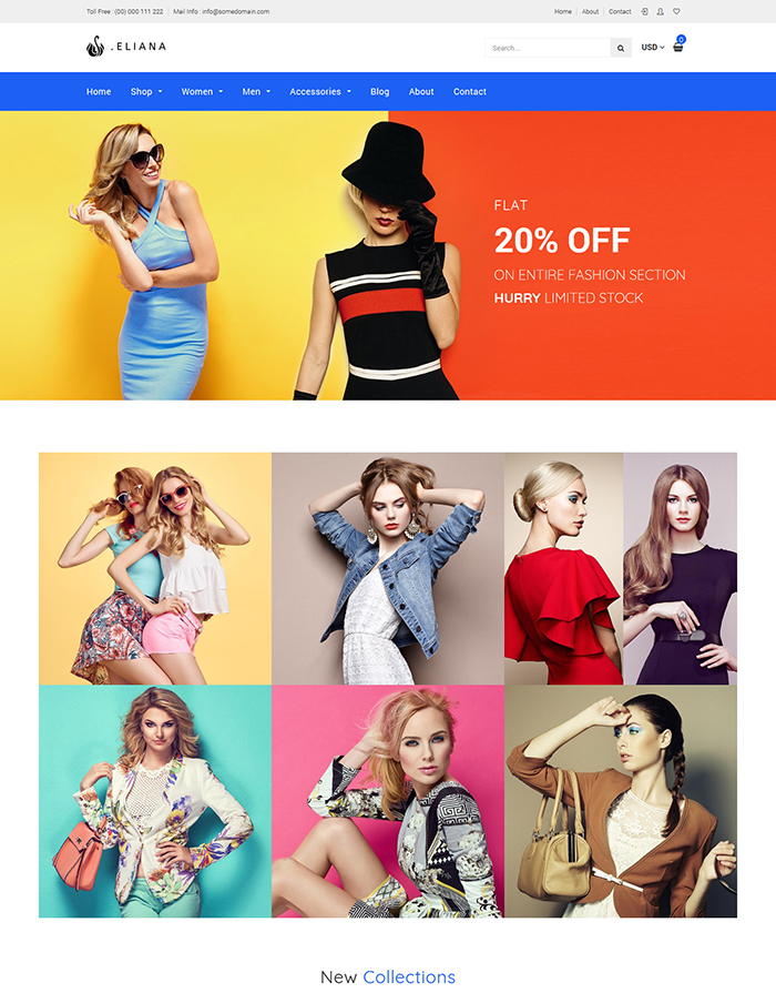 Eliana - Girls Fashion & Accessories Store Shopify Theme 