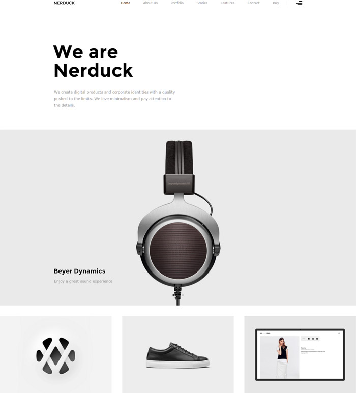 Nerduck - Minimal and Creative Portfolio Theme