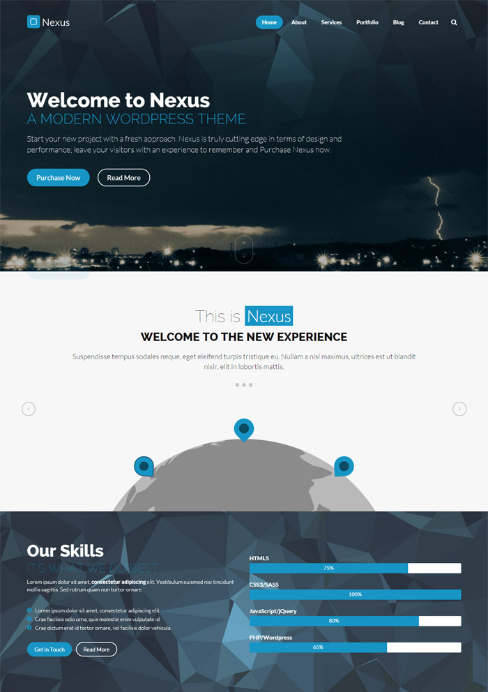 Nexus - Multi/One-Page Business WordPress Theme