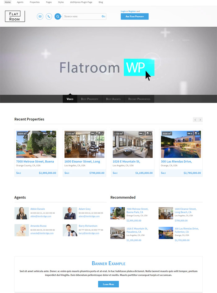 FlatRoom — Responsive Real Estate WordPress Theme