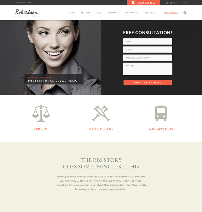 Law Office | Lawyers Attorneys Legal Office Theme