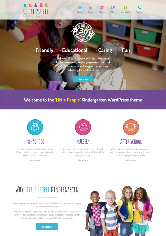 Little People, Kindergarten WordPress Theme