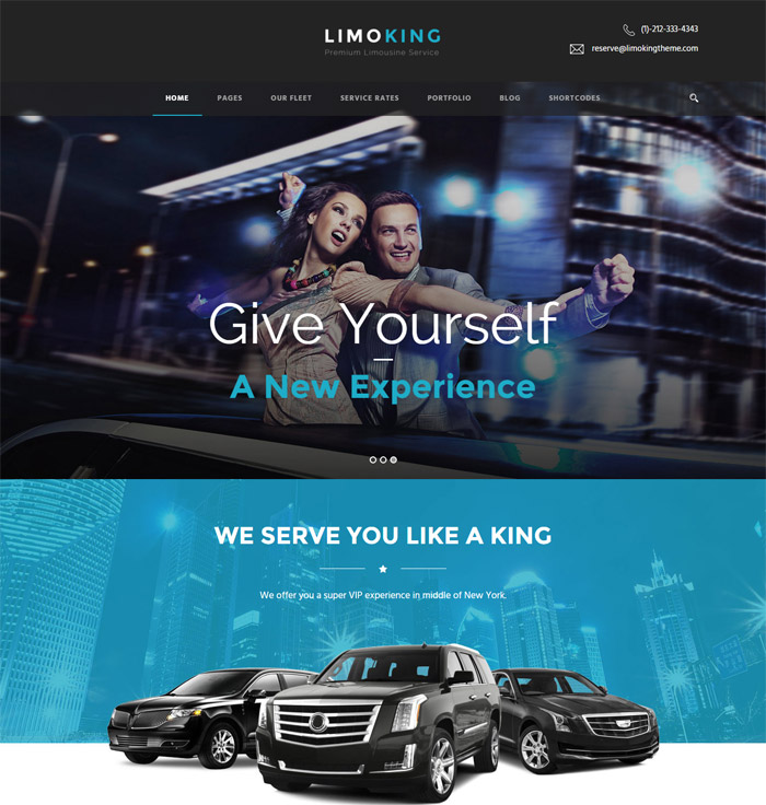Limo King Entertainment WordPress theme