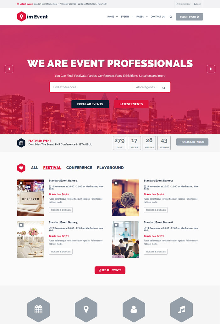 Event Management WordPress theme