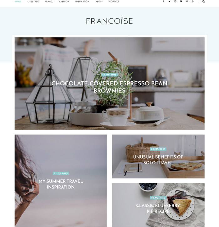 Francoise - Personal WordPress Blog Theme