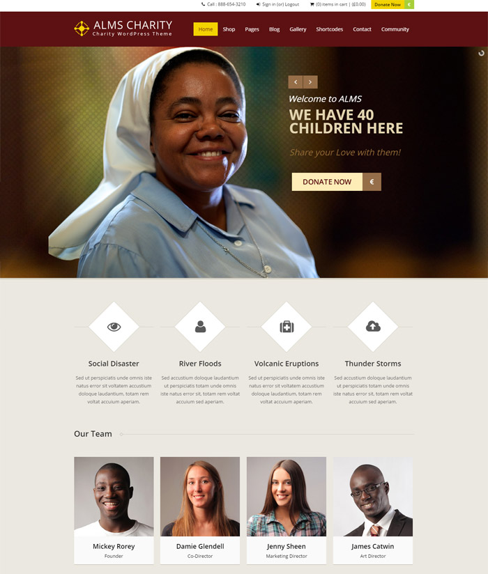 Alms - Church & NGO Responsive WordPress Theme
