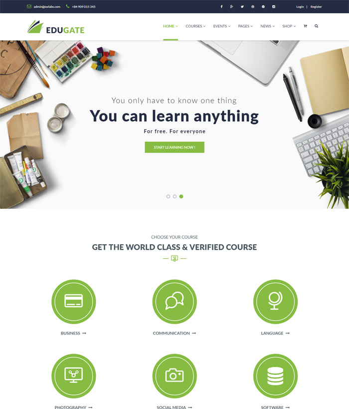 EduGate - Multiconcept Education WordPress Theme