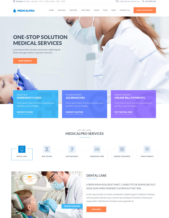 MedicalPro - Health and Medical WordPress Theme