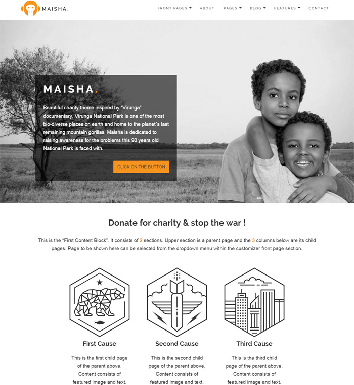 Maisha - Charity/Non-Profit WordPress Theme