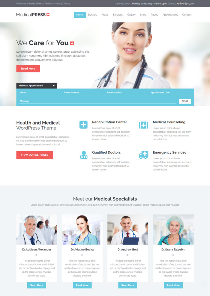 MedicalPress - Health and Medical WordPress Theme