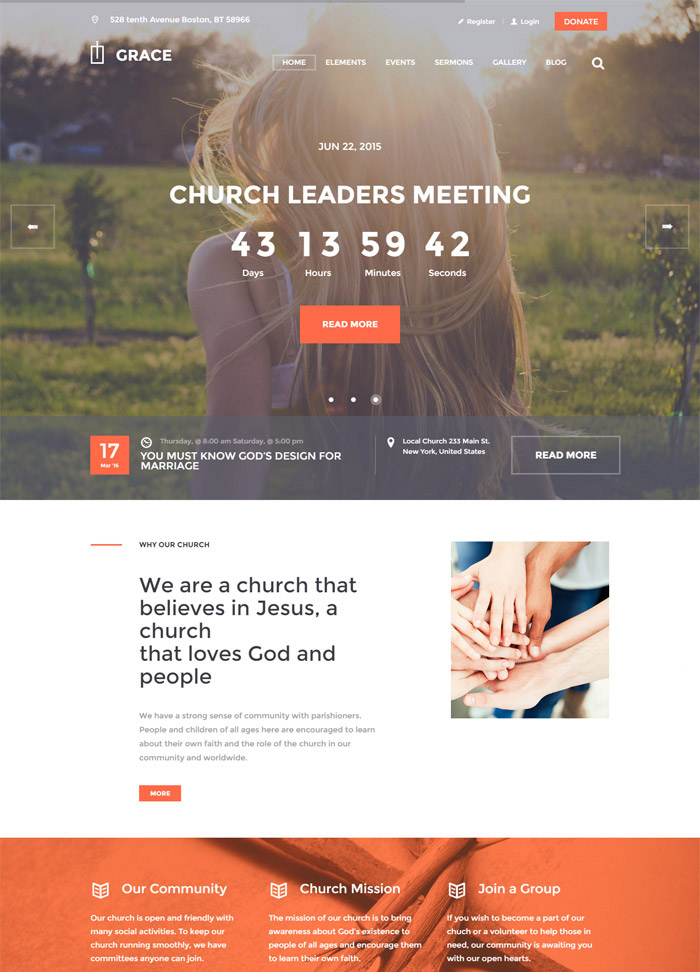 Grace - Church & Religion WordPress Theme