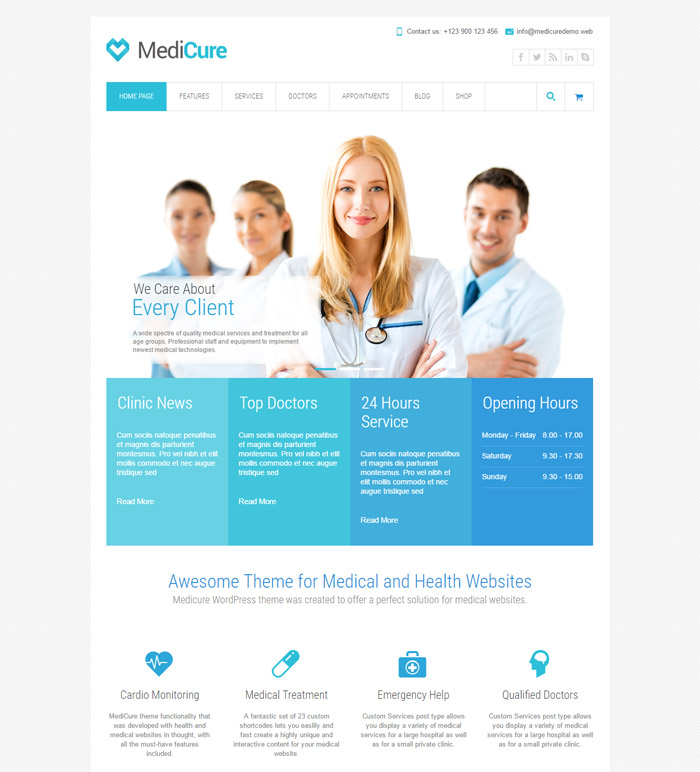 MediCure – Health & Medical WordPress Theme
