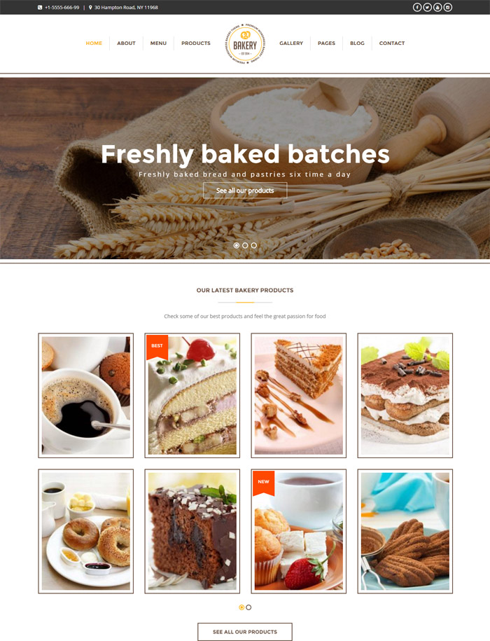 Bakery | WordPress Bakery, Cakery & Food Theme