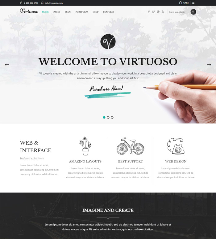 Virtuoso - Artist theme Theme for Creative Art Businesses