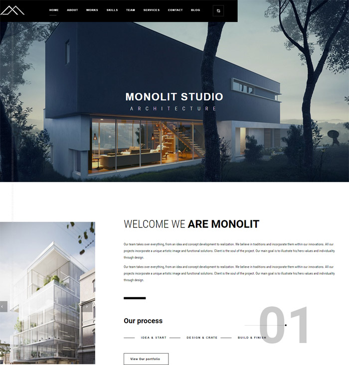 Monolit – Responsive Architecture WordPress Theme