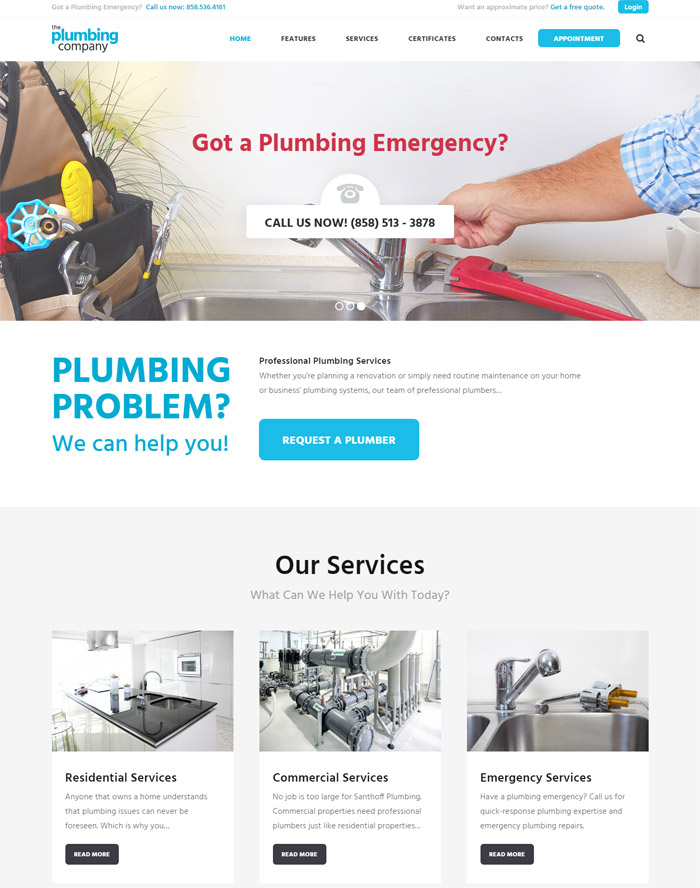 Plumbing - Repair, Building & Construction Theme