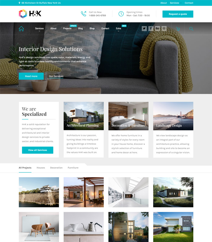 Hnk - Business and Architecture WordPress Theme