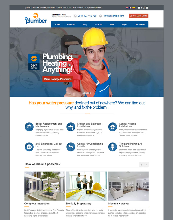 Plumber | Building & Construction Business Theme