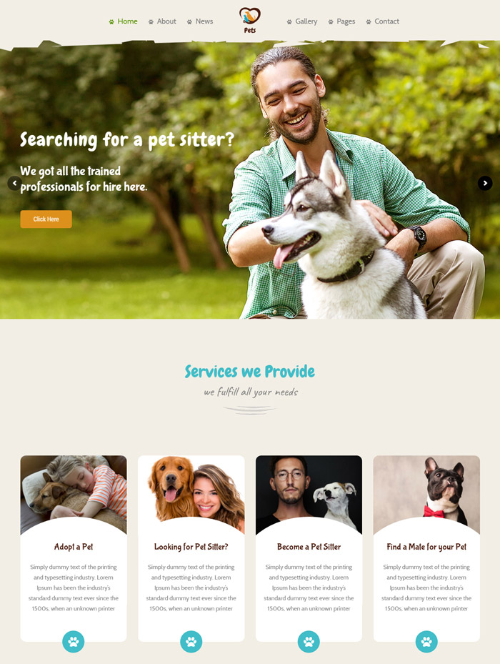 Pet World - Pet sitter and Pet Shop, Pet Services WordPress Theme