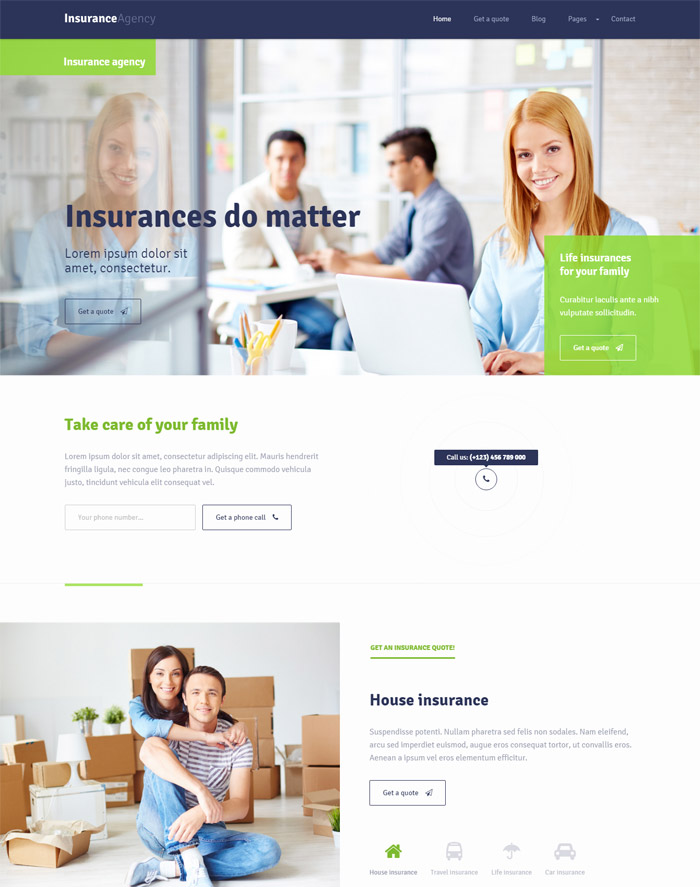 Insurance - WordPress Theme for Insurance Agency