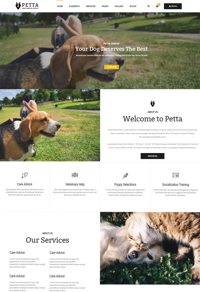 Petta - Premium Pet Care WordPress Theme