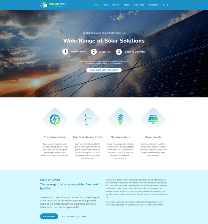 Solar Zone | Clean Energy WordPress Theme