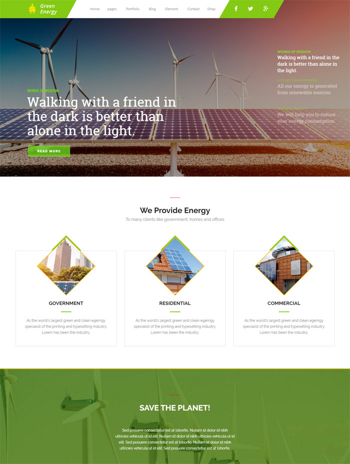 Green Energy - For Renewable Energy Company