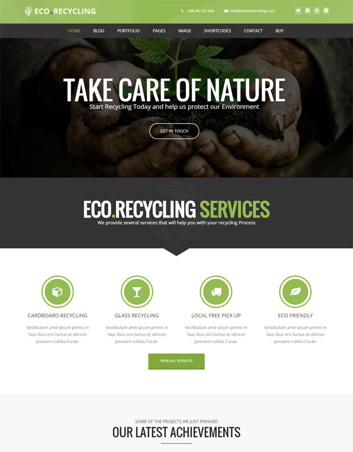 Eco Recycling - A Multipurpose Nature & Ecology WordPress Theme