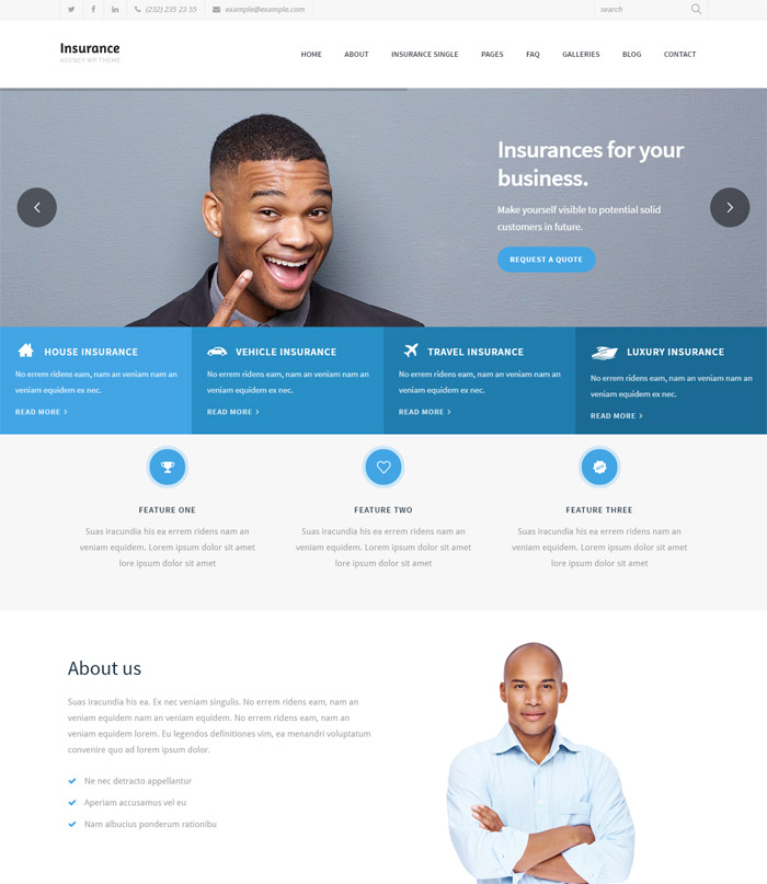 Insurance Agency - Business and Insurance WP Theme