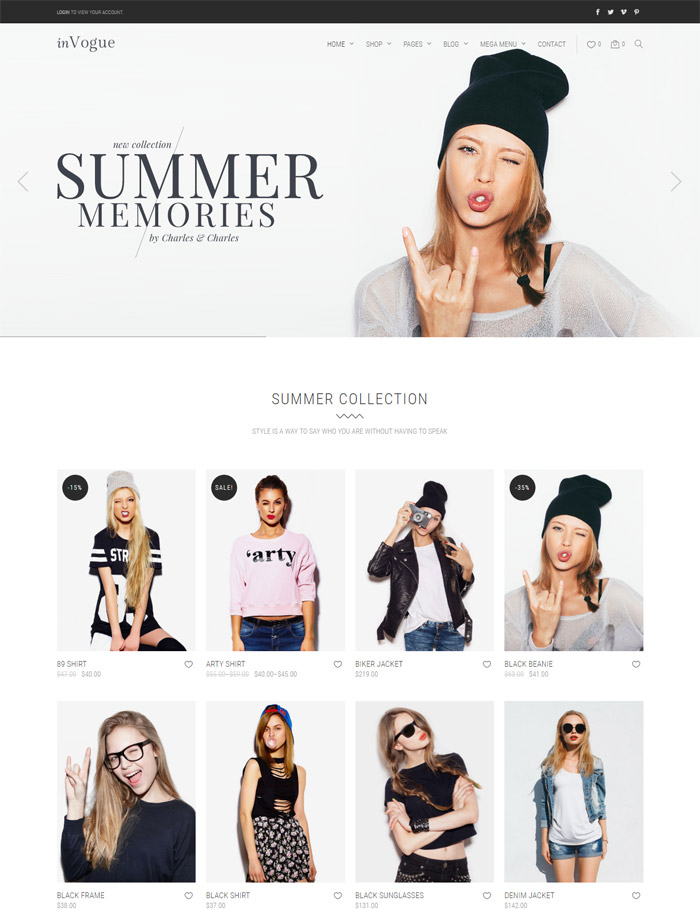 inVogue - WordPress Fashion Shopping Theme