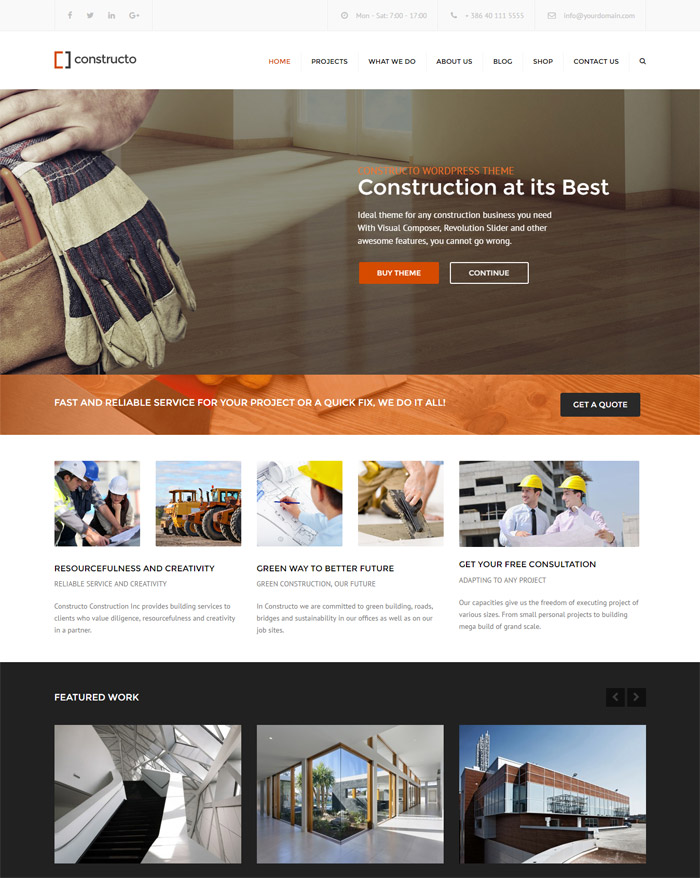 Constructo - WP Construction Business Theme