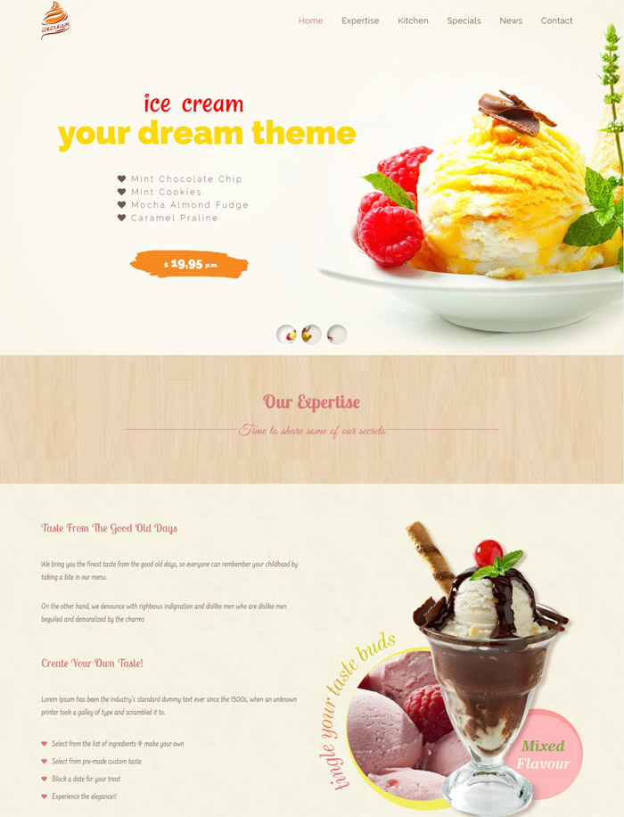 Food - Restaurant & Bakery One Page Theme