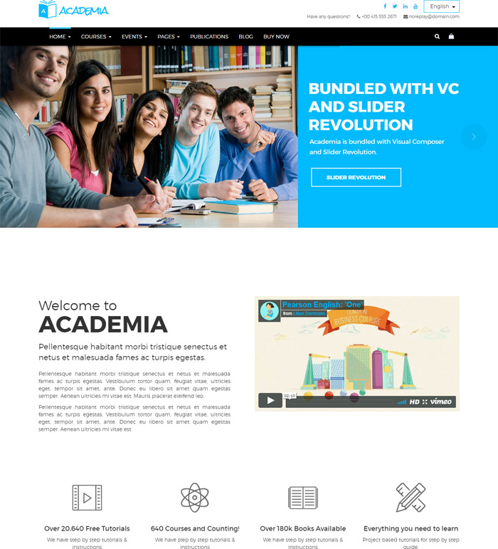 Academia - Responsive Education Theme For WordPress