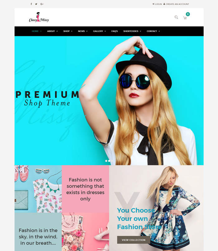 Classy Missy - eCommerce, WordPress Fashion Shopping Theme