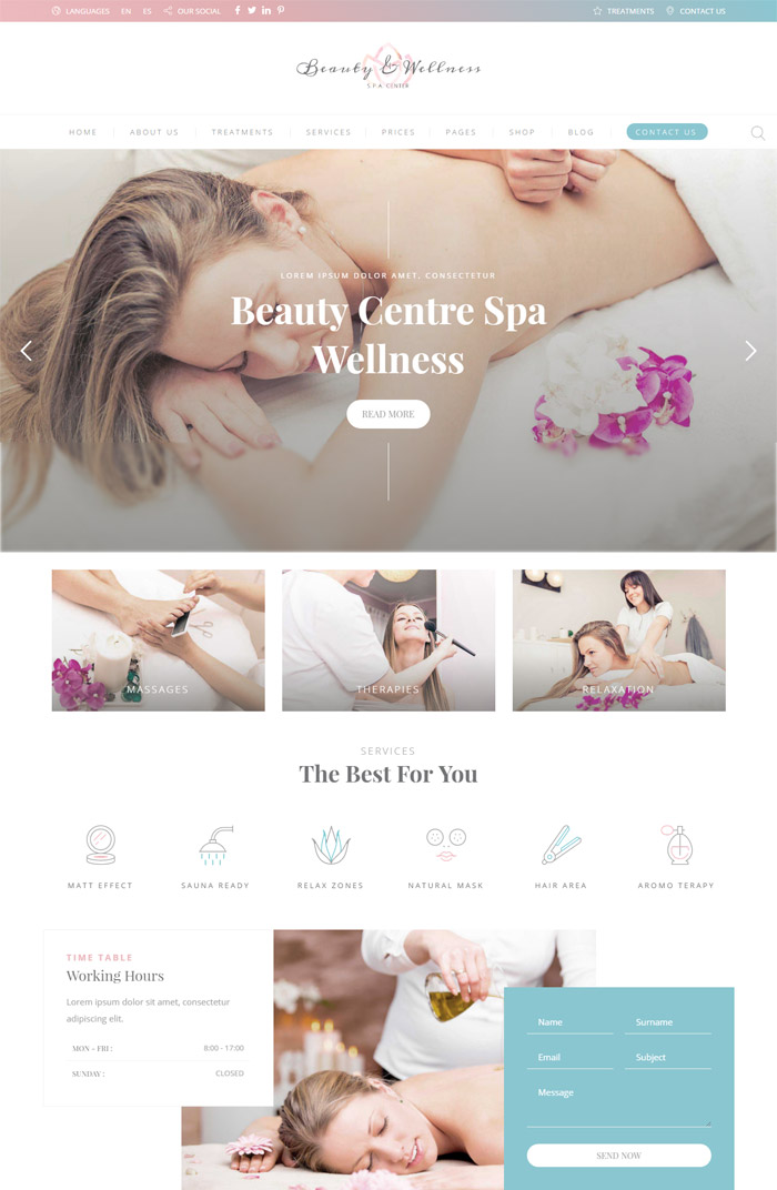 Beauty Pack - Wellness Spa & Beauty Massage Salons WP 