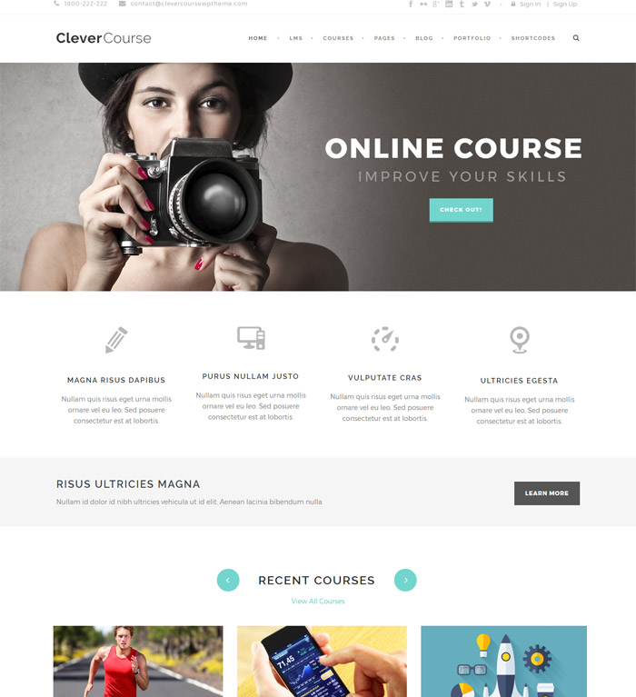 Clever Course - Learning Management System Theme