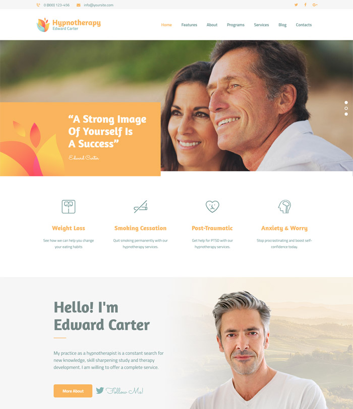 Hypnotherapy and Psychologist WP Theme
