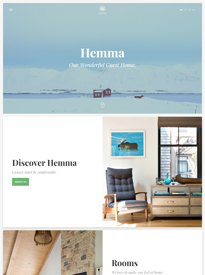 Hemma - A WordPress theme for Holiday Houses