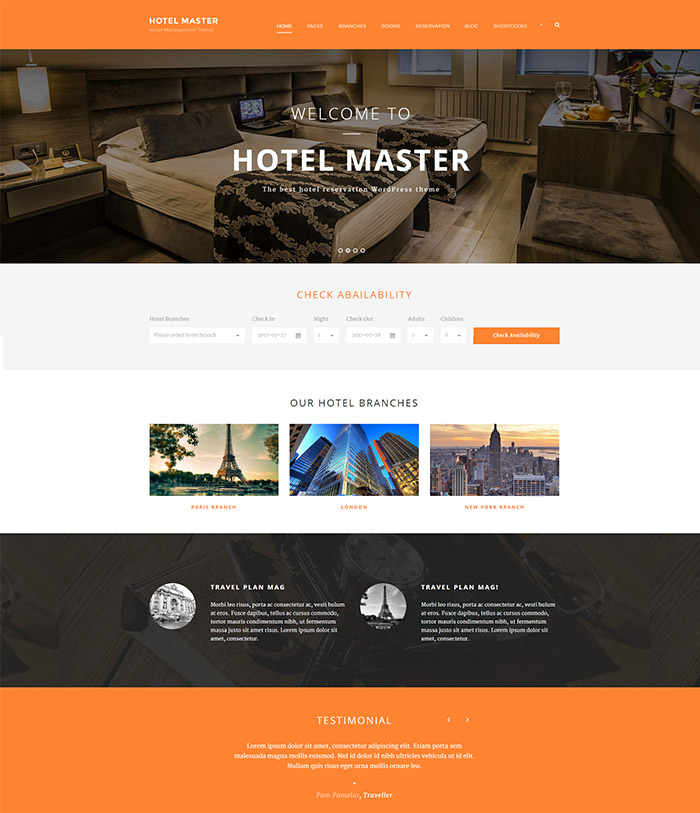 Hotel WordPress Theme | Hotel Master