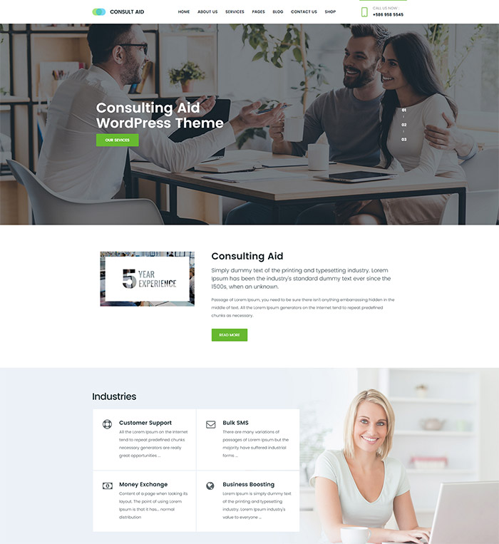 Consult Aid : Business Consulting And Finance WordPress Theme