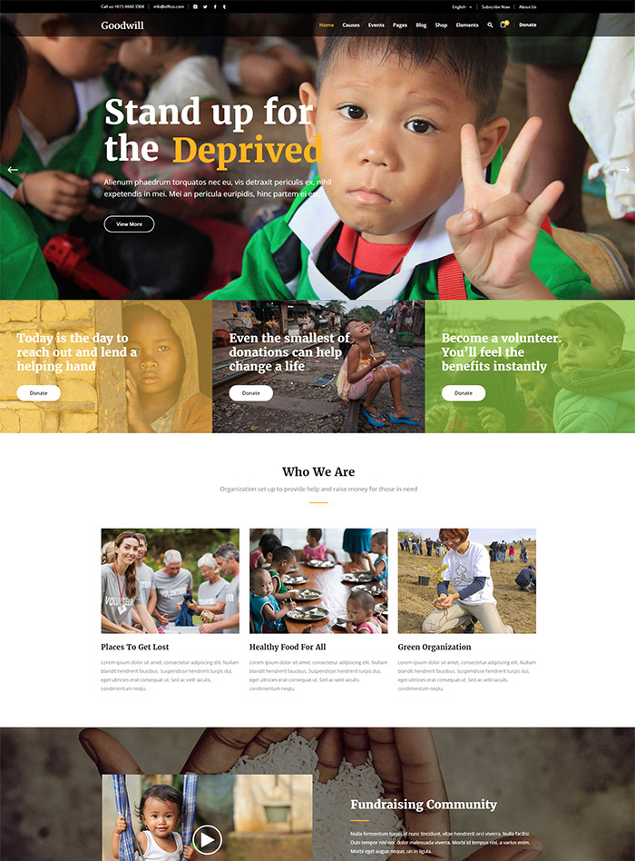 Goodwill - A Multipurpose Charity, Non-profit, and Fundraising Theme